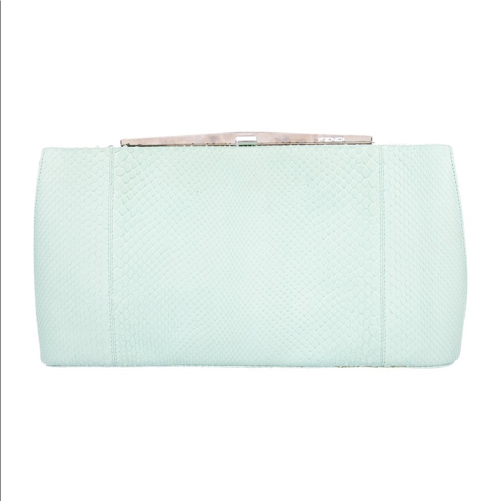 Fendi Python Frame Clutch - image 1